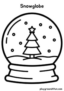 Coloring pages: Snowglobe pdf