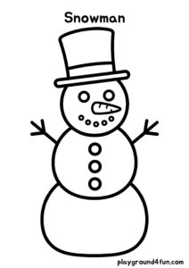 Coloring pages: Snowman pdf