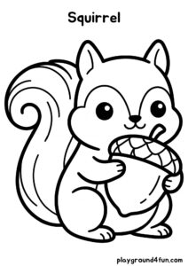 Coloring pages: Squirrel pdf