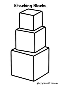 Coloring pages: Stacking Blocks pdf