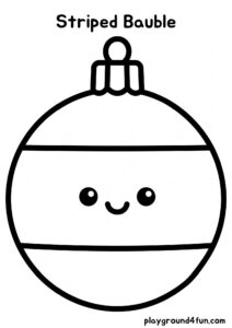 Coloring pages: Striped Bauble pdf