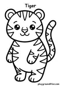 Coloring pages: Tiger pdf