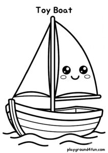 Coloring pages: Toy Boat pdf