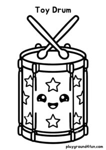 Coloring pages: Toy Drum 1 pdf
