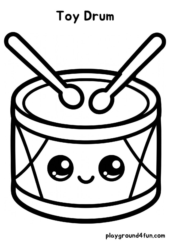Toy Drum Coloring Pages
