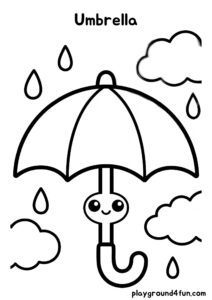 Coloring pages: Umbrella pdf