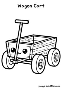 Coloring pages: Wagon Cart pdf