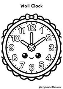 Coloring pages: Wall Clock pdf