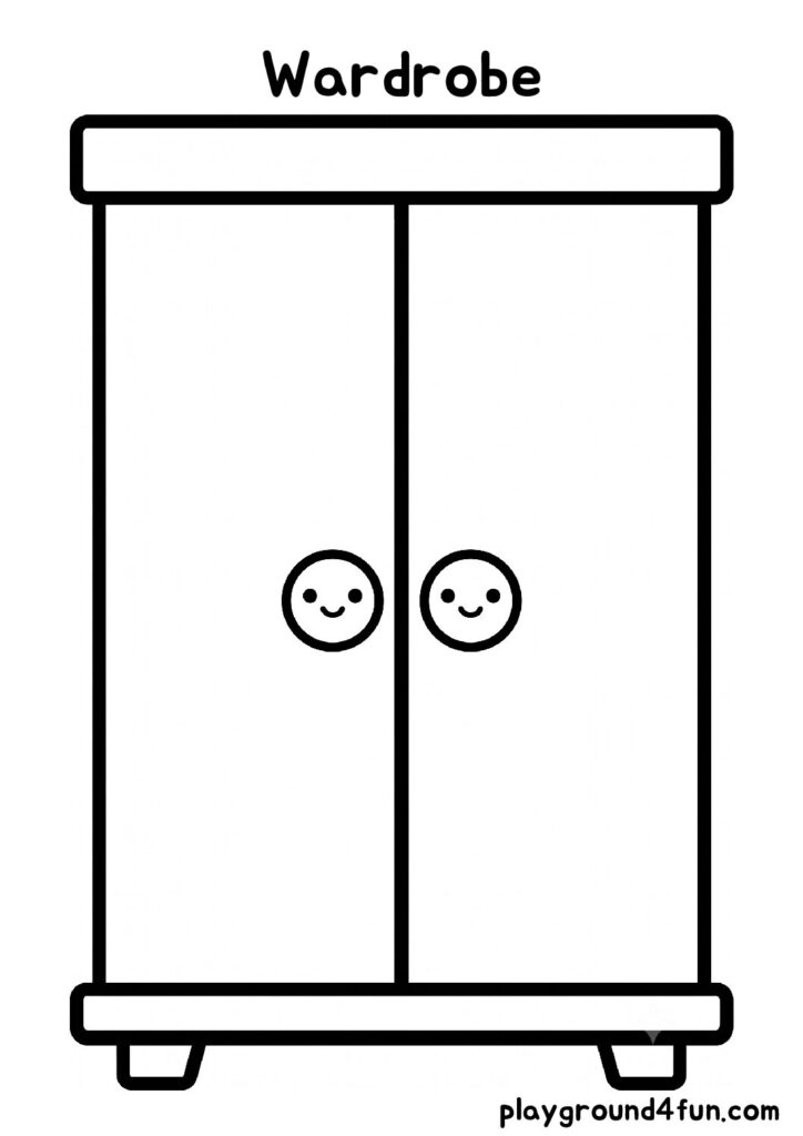 Wardrobe Coloring Pages