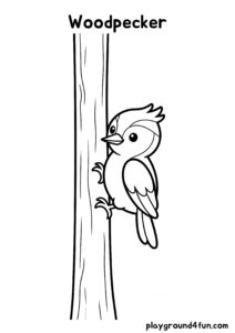 Coloring pages: Woodpecker pdf