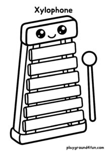 Coloring pages: Xylophone pdf