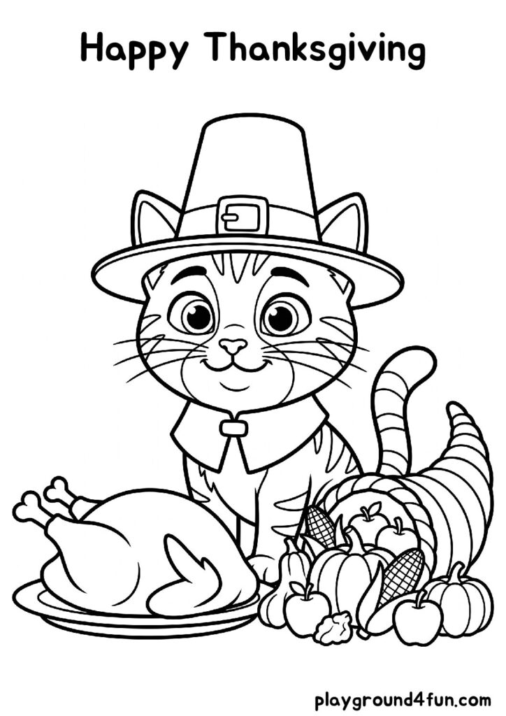 Happy Thanksgiving Coloring Pages