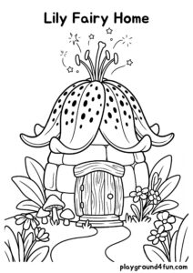 Coloring pages: Lily Fairy Home pdf